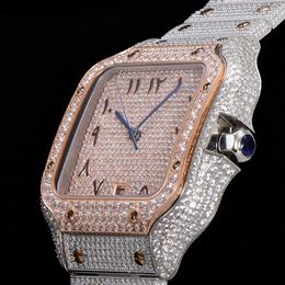 Diamond Automatic Full Mens Watch Mechanical Watches 40Mm With Diamond-Studded Steel Bracelet Wristwatch Business Wristwatches Montre De Luxe 320069 es -Studded es