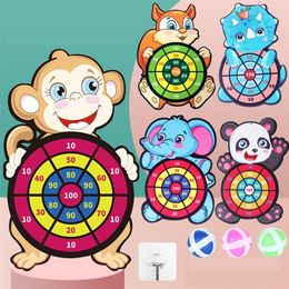 Kids Target Sticky Ball Dartboard Creative Throw Party Outdoor Sports Indoor Cloth Toys Educational Board Games For Children 220621