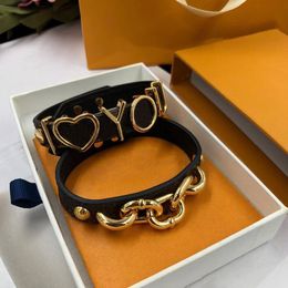 Top Men Women Charm Bracelets Gold Leather Cuff Bracelets Fashion Designer Jewellery Bracelet Wiess of Love louiselies vittonlies
