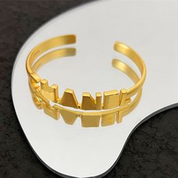 66sbangle New High Quality Designer Design Bangle Stainless Steel Gold Buckle Bracelet Fashion Jewellery Men and Women Bracelets No Box