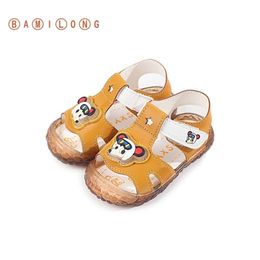 Summer Fashion Baby Boy Girl Shoes Cartoon Cute PU Soft Bottom Sandals Toddler First Walkers Baby Shoes LJ201202