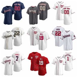 Man Woman Kids Baseball 19 Josh Bell Jersey Space City Connect 3 Alcides Escobar 16 Victor Robles 1 Cesar Hernandez 7 Maikel Franco 22 Juan Soto Navy Blue Red White Grey