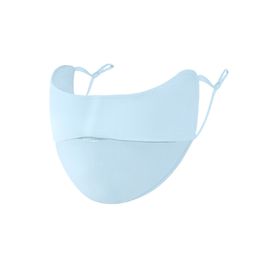 Summer sunscreen mask, UV protection, eye protection, opening, breathable, hanging ear type, thin ice silk shade face masks