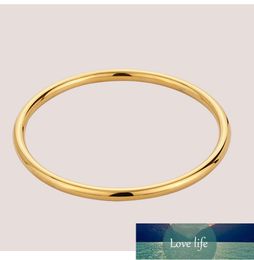 Style Ancient Bangle Simple All-Match Korean Gold Bracelet Circle Stainless Steel Inheritance Couple Women's Mori Style Bracelets