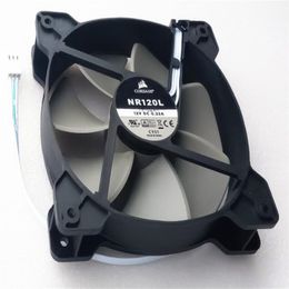 Wholesale fan: brand-new 12025 12CM 12V 0.22A NR120L 1800 turn non-silent 3-wire speed measuring chassis fan