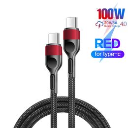 USB-C Data Cable 100W 5A Fast Charger Double Type C USB Cables Male to Male For Mobile Hard Disk Type-C Laptop
