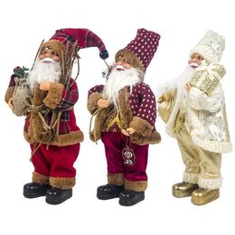 Merry Santa Claus station Doll Christmas Ornament Figurine Collection Xmas Gift Table Decoration Holiday Home Decor Y200106