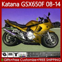 Bodywork For SUZUKI KATANA GSXF 650 GSX-650F GSX650F GSXF650 2008 2009 2010 2011 12 13 14 120No.119 GSX 650F GSXF-650 08 09 10 11 2012 2013 2014 Gloss gold OEM Fairings