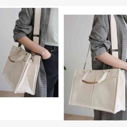 2022 Wholale Quality Guarantee Multi Pockets Large Capacity Custom Cotton Canvas Tote Shoulder Handbag Shopping Bags