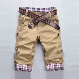 Cotton Men s Shorts Summer Mens Casual Slim Fit Short Men Streetwear Cargo Man Clothes Knee Length 220715