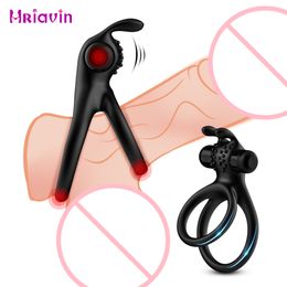 Cock Vibrating Ring Man Ball Stretcher Adult Supplies Erection Rings Penis Chastity Belt 18 sexy Erotic Toys In Couple
