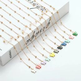 72cm Glasses Chain for Women Butterfly Pendant Charm Sunglass Lanyard Holder Anti-slip Hang Neck Eyewear Jewellery Gift