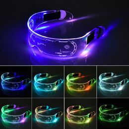 Party Decoration Luminous Glasses LED EL Wire Neon Light Up Visor Eyeglasses Bar EyeWare For Halloween Christmas PartiesParty