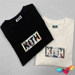 T shirt kith Classic Kith Floral Tee 2022 Men Women Box Graphic T-shirt Loose Fit Tops Summer Cotton Short Sleeve