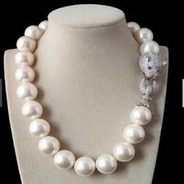 Sweater chain Beautiful 16mm White South Sea Shell Pearl Necklace jewelry 45cm