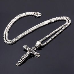 Pendant Necklaces Women Men Crucifix Jesus Cross Necklace Punk Statement Jewellery Faith Christian GiftsPendant