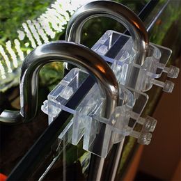 2pcs Acrylic Pipe Holder Fix Bracket Hook for Inflow Outflow Lily 1m 17mm rium Water Plant Fish Tank Philtre Accessory Y200917