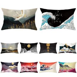 Van Gogh Starry Night Cushion Covers 30x50 Digital Print Sunrise Landscape Pillow Case for Home Sofa Chair Decorative Pillowcase 220816