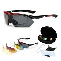 Cycling Glasses Mens Womens Sports Sunglasses Goggles MTB Road Anti Riding Bicycle Bike Eyewear Protection 5 Lens 220705