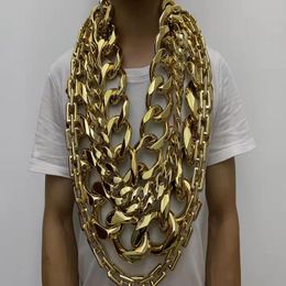 Chains Acrylic Necklace Bulky Hip Hop Thick Large Gold Chain Goth Style Men Women Jewellery Gifts Halloween Plastic Accessories RockChains