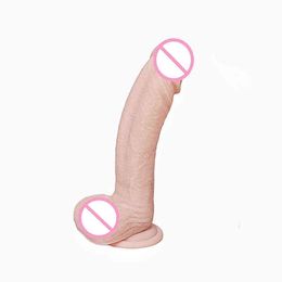 Nxy Dildos Silica Gel Bending Fake Penis Powerful Suction Cup Wearable Pants Multicolor 220601