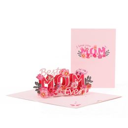 3D Up Flower Card Flora Greeting Card for Birthday Mothers Father's Day Graduation Wedding Anniversary Get Well Sympathy In Stock