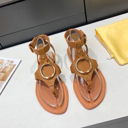 regalo de cuero sandalias griegas zapatos de cuero para mujeres Zapatos Zapatos para mujer Sandalias Zapatos destalonados y con tira trasera diapositivas de diseño de cuero plano embellecido de lujo Sandalias de lujo de cuero bronceado para mujeres 