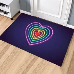 Carpets Floor Mat Heart 3D Printing Door Small For Living Room Outdoor Rug Kitchen Decor Felpudo Puerta Area RugCarpets