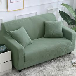 Chair Covers Corn Fleece Sofa Bed Cover Solid Color Series Slipcover Plush Elastic All-inclusive Slip-Resistant Couch ProtectorChair