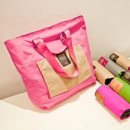 Duffel Bags Foldable Large Capacity Storage Folding Bag Women Travel Waterproof Gym Yoga Tote Luggage Handbag Shoulder BagsDuffel
