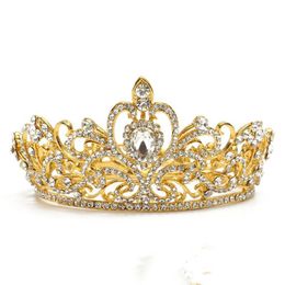 Luxury Vintage crown Baroque Crystal Bridal Tiara Wedding Crowns Hairband Headband Hair Accessories Of Tiaras For Ladies W220324