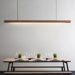 Pendant Lamps Modern Minimalist Dining Room Wood Lights Home Decor Interior Lamp LED Long Table Living Nordic Hanging LampPendant LampsPenda