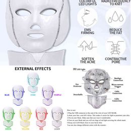 led acne mask Australia - NXY Face Care Devices 7 Colors Led Facial Mask Korean Photon Therapy Face Machine Electric Light Acne Neck Beauty