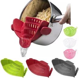 Oil Drainer Silicone Pot Pan Bowl Funnel Strainer Kitchen Rice Washing Colander Kitchen Gadgets Accessories Cooking Tools