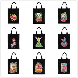 5D Special Diamond Painting Tote Bag DIY Eco Friendly Shopping Storage Foldable Canvas Home Crafts 220527
