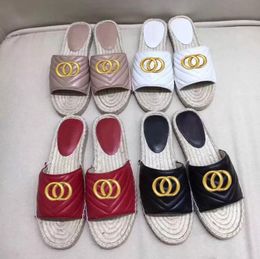 Casual Slippers Shoes loafers flats Woman Espadrilles luxury Sandals shoes cap toe Fisherman canvas Shoe Summer fashion spring Top Quilty size 35-41