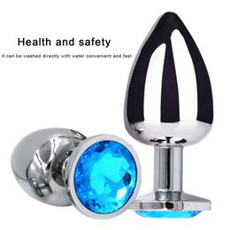 sexy Vibrator Metal Anal Toys For Women Adult Products Men Butt Plug Stainles Steel -toy DildoToys 8 Color