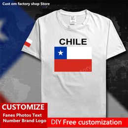 CHILE Country Flag T shirt DIY Custom Jersey Fans Name Number Brand Cotton T shirts Men Women Loose Casual Sports T shirt 220616