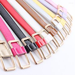 colored belts UK - Belts Leather Belt Female Waist Women Wide Candy-colored Smooth Buckle Strap Cinturon Mujer Cinto Feminino CinturonesBelts Fred22