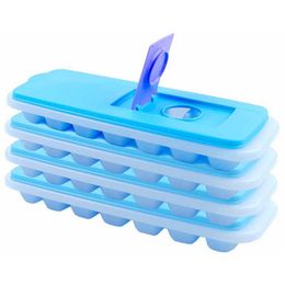 Ice Mould Stackable Cube Tray DIY Plastic Drinks Mould with Lid Kitchen Bakeware Utensil Bar Making Tool 220509