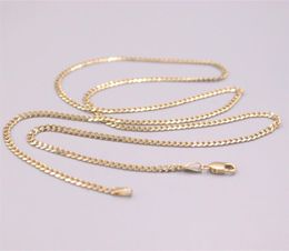Chains Real Au750 Pure 18K Yellow Gold 2mm Curb Link Chain Necklace 7.1g 22" LChains