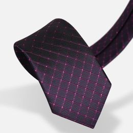 Bow ties Brand Designer Fashion Classic Business cravatta per uomini di alta qualità 7 cm Purple Ploid Necke's Men's Giftbow