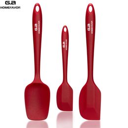 3 Pcs Spatula Set Silicone Heat-Resistance Spoon Kitchen Cake Cooking Baking Pastry Tools 210326
