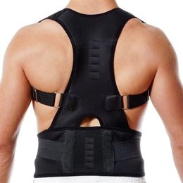 Male Female Adjustable Magnetic Posture Corrector Corset Back Brace Back Belt Lumbar Support Straight Corrector 220726