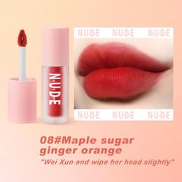 Lip Gloss NUDE 8 Colors Liquid Waterproof Non-stick 24 Hours Long Lasting Velvet Matte Lipstick Cosmetic Makeup TSLM2