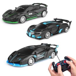 1x16 Kids RC Car Toys With Led Light 2.4G R Remote Control For Children High Speed Drift Racing Model Vehicle Boy Gifts 220628