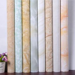 Wallpapers Kitchen Cabinet Self Adhesive Wallpaper Granite Marble Effect Waterproof Thickness PVC Peel Stick Rolling Paper