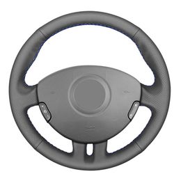 Steering Wheel Covers Customised Original Car Cover For Clio 3 2005-2013 Leather Braid WheelSteering CoversSteering