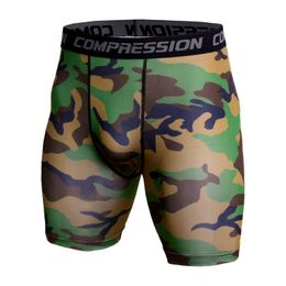 Men's Shorts Summer Men's Camouflage Print Training Fitness Running Sports Pants Stretch Tight Quick Dry ShortsMen's
