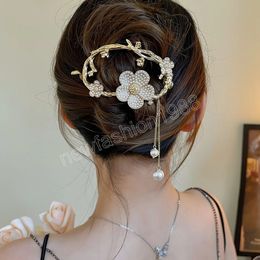 Elegant tassel Pearl Hair Clip Ponytail Hairgrip for Women Girls Chic Barrettes Hairpins Fashion Accessories